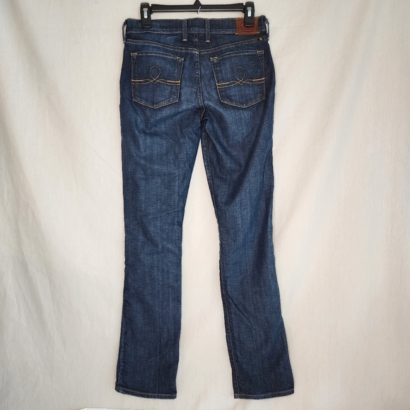 Lucky Brand Sofia Straight Blue Jeans Size 4/27. Medium Blue Lightly Distressed - Picture 2 of 14
